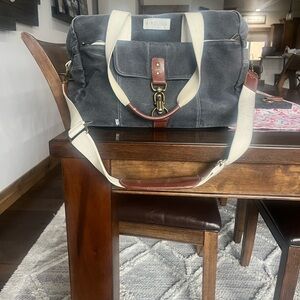 Birdling Charcoal Canvas Shoulder Bag